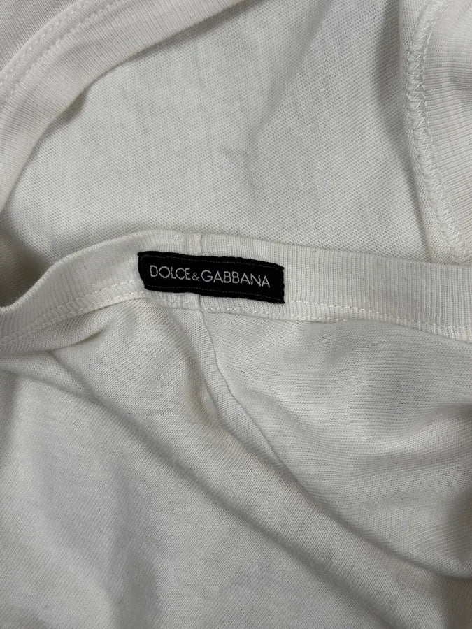 2000s Dolce & Gabbana White Martini T-Shirt - Image 9