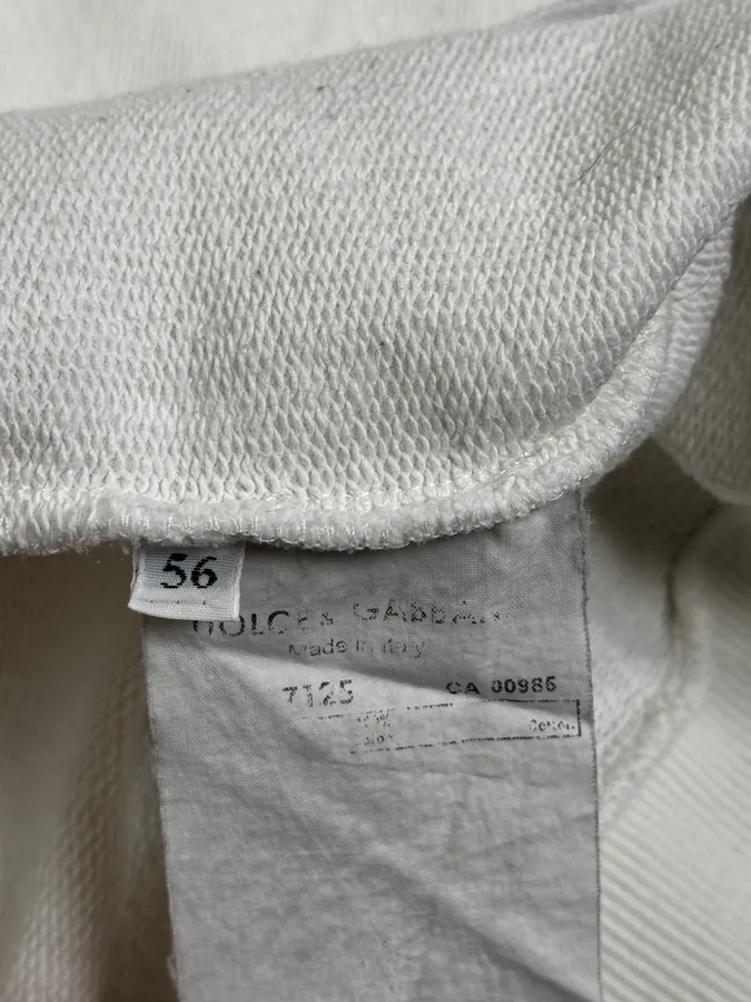 2000s Dolce & Gabbana White Mohamed Ali Zip-up Sweater - Image 11