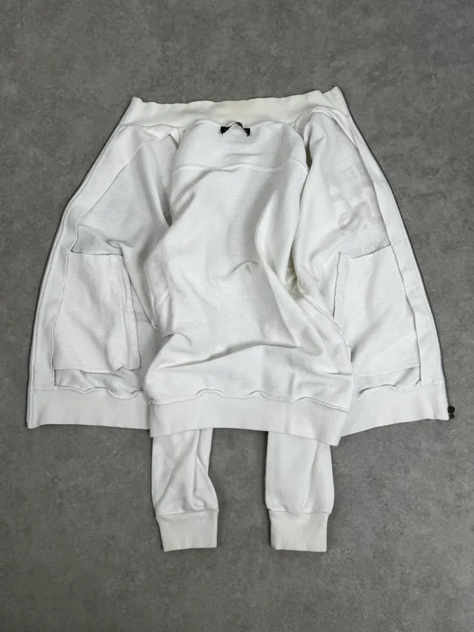 2000s Dolce & Gabbana White Mohamed Ali Zip-up Sweater - Image 7