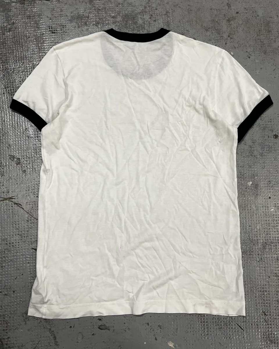 2000s Dolce & Gabbana White N1 Print T-Shirt - Image 9