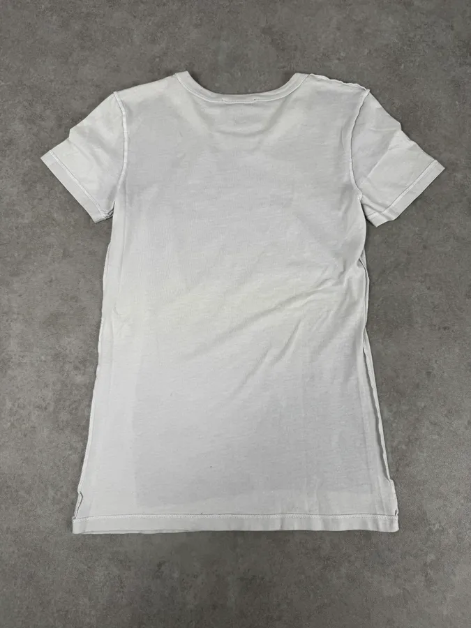 2000s Dolce & Gabbana White Trompe L’Oeil Navy T-Shirt - Image 6