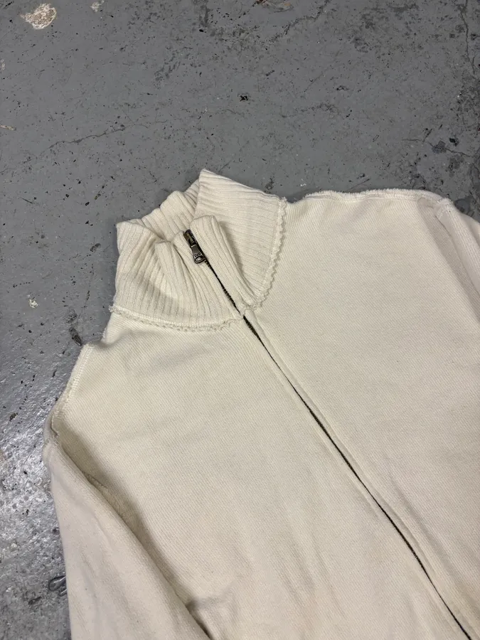 2000s Dolce & Gabbana White Zip-up Sweater - Image 5