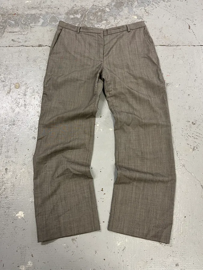 2000s Dries Van Noten Grey Classy Pants