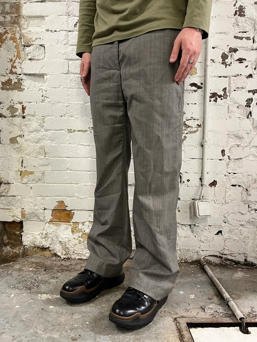 2000s Dries Van Noten Grey Classy Pants - Image 3