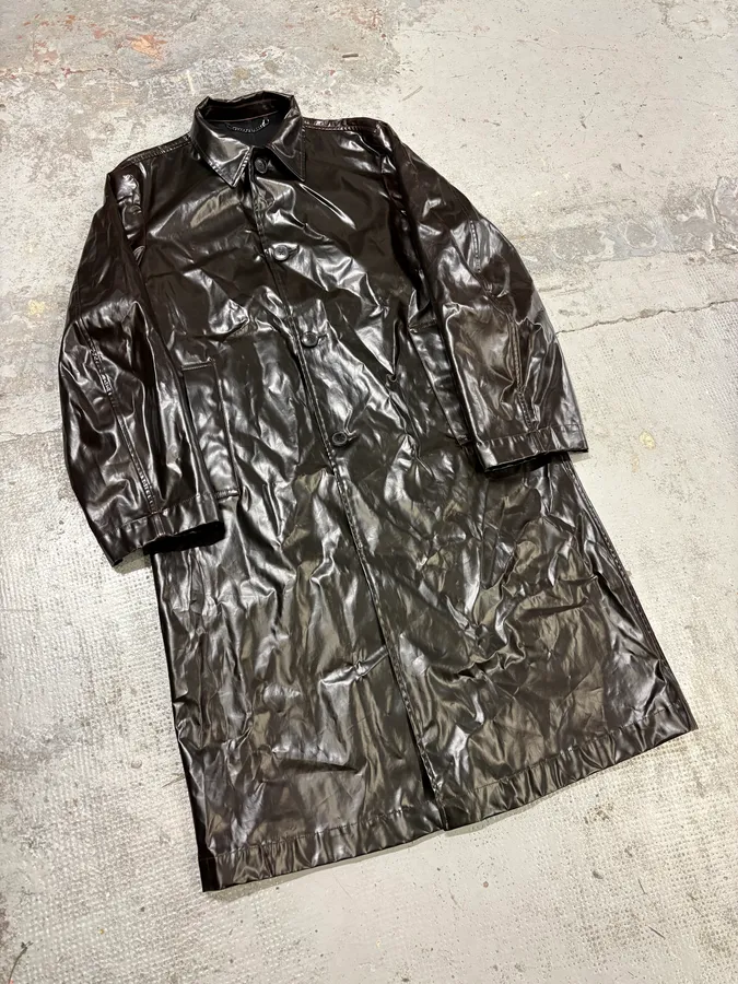 2000s Dries van Noten Oversized Dark Brown Trenchcoat - Image 4