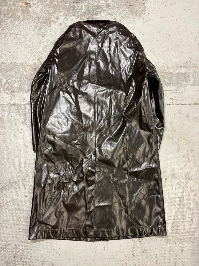 2000s Dries van Noten Oversized Dark Brown Trenchcoat - Image 6