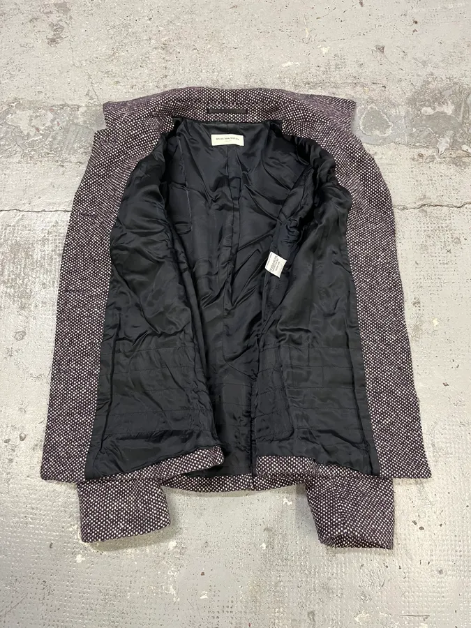 2000s Dries Van Noten Purple Wool Blazer Jacket - Image 8