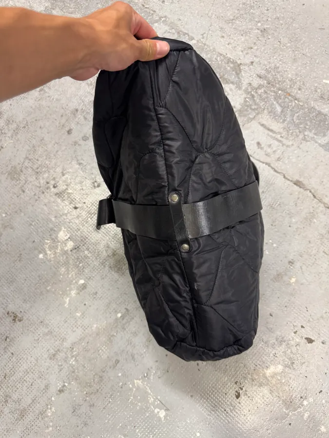 2000s Dries Van Noten Quilted Balck Handle Bag - Image 9
