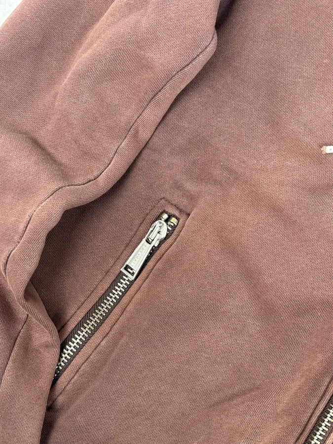 2000s Dsquared2 Brown Cotton Graffiti Logo Zip Hoodie - Image 11