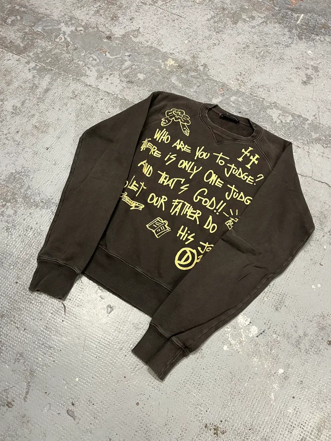 2000s Dsquared2 Brown God Crewneck Sweater - Image 4