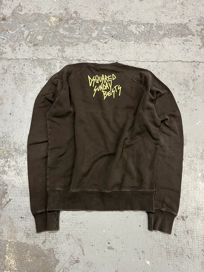 2000s Dsquared2 Brown God Crewneck Sweater - Image 7