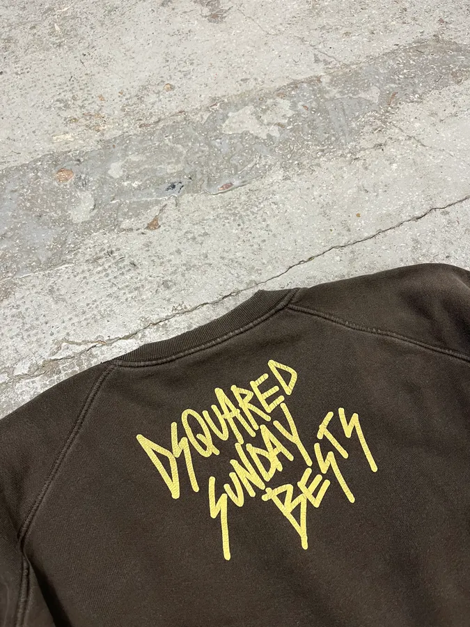 2000s Dsquared2 Brown God Crewneck Sweater - Image 8