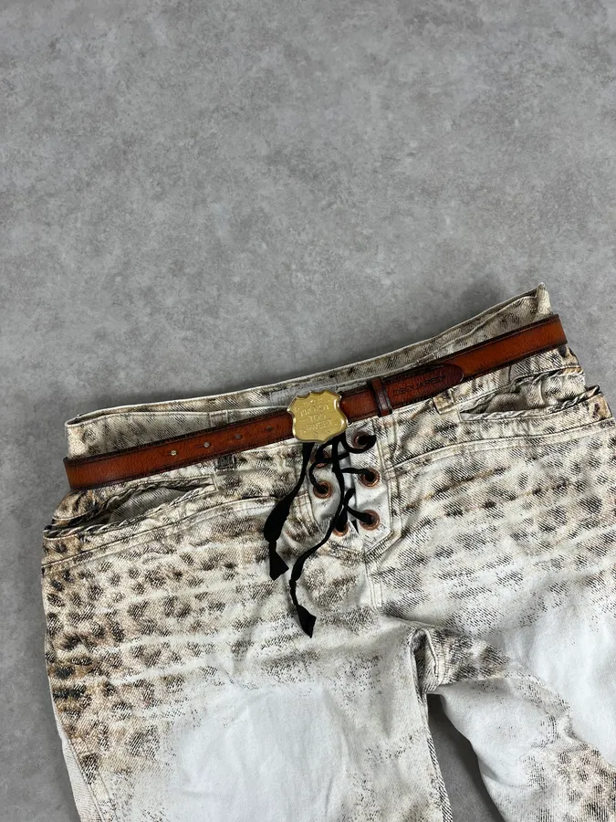 2000s Dsquared2 Brown Leather I’m not Too Sweet Belt