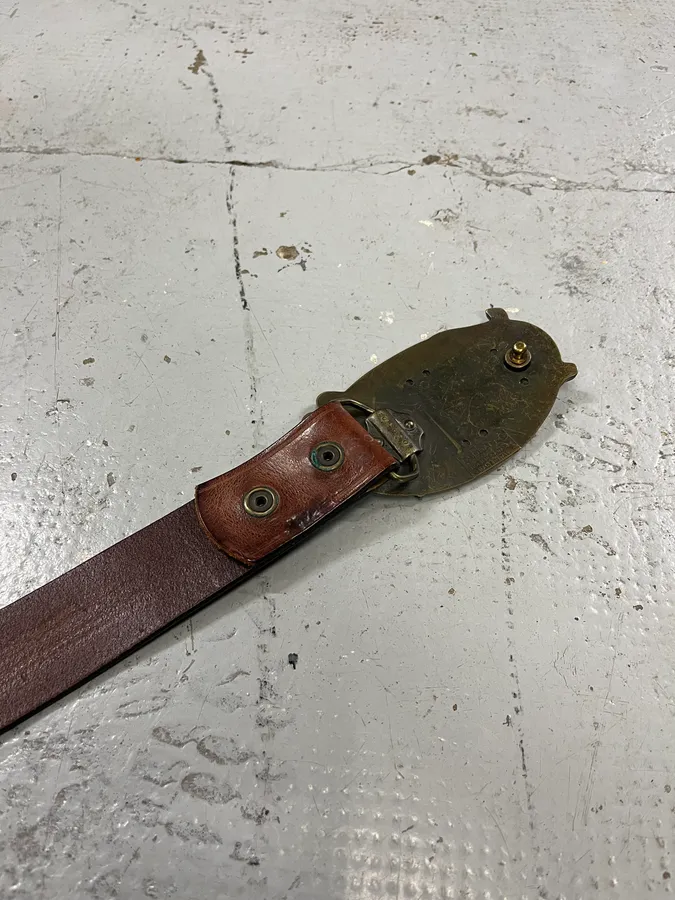 2000s Dsquared2 Lord Gothic Brown Leather Belt - Image 8
