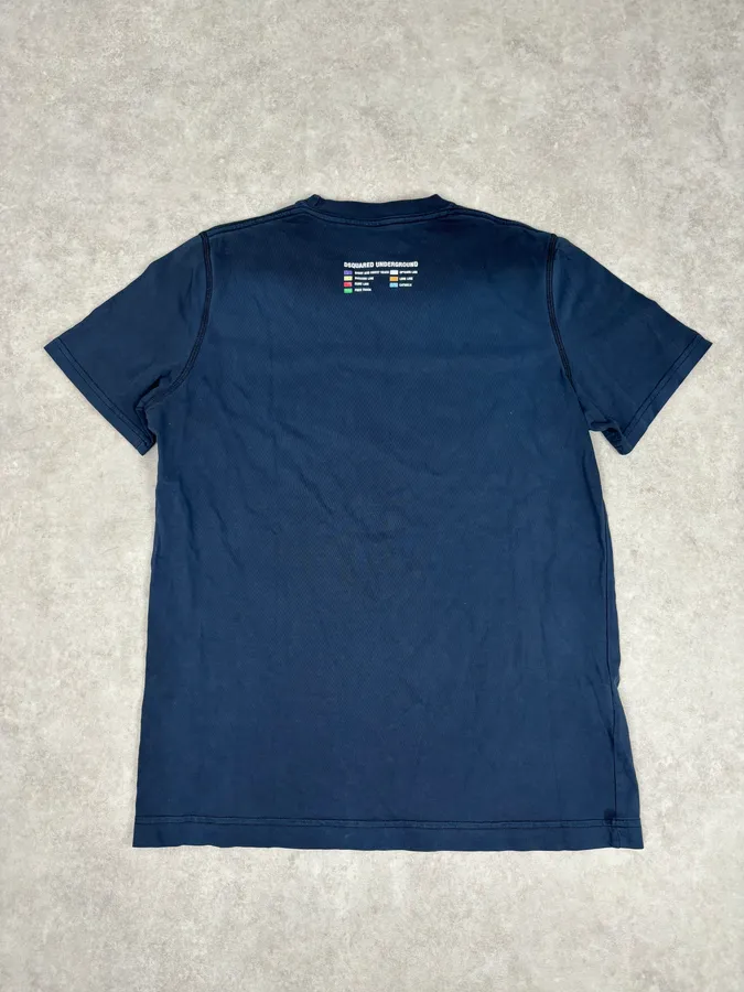 2000s Dsquared2 Multi-color Subway Navy T-Shirt - Image 5