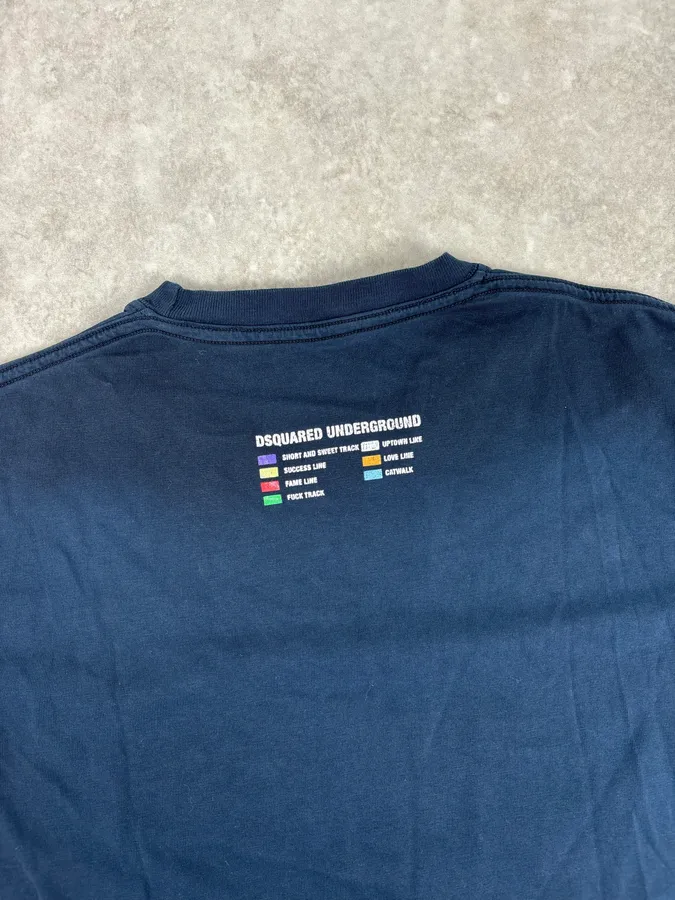 2000s Dsquared2 Multi-color Subway Navy T-Shirt - Image 6