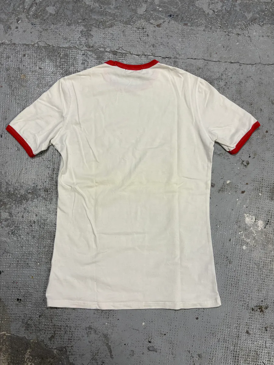 2000s Dsquared2 White & Red Indians Cowboy’s Drawing T-Shirt - Image 8
