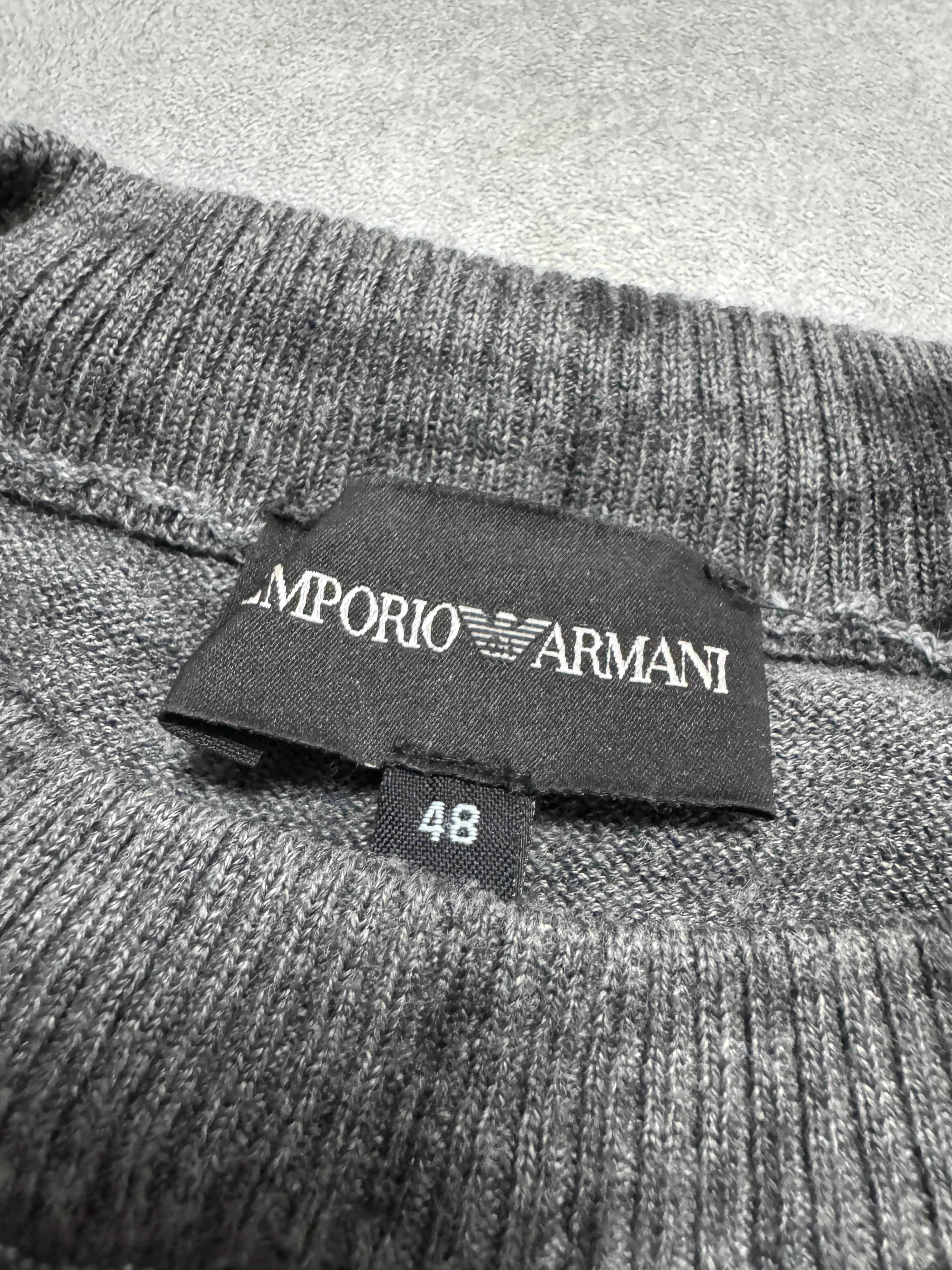 2000s Emporio Armani Abstract Skyscrapers Grey Sweater - Image 5