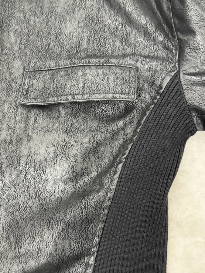 2000s Emporio Armani Black Leather Combination - Image 15