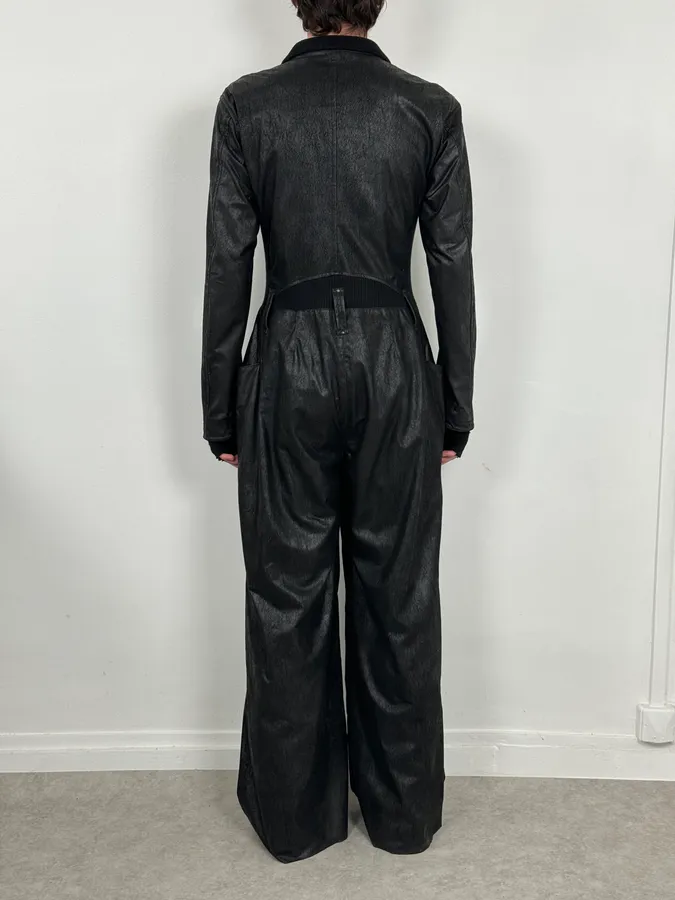 2000s Emporio Armani Black Leather Combination - Image 3