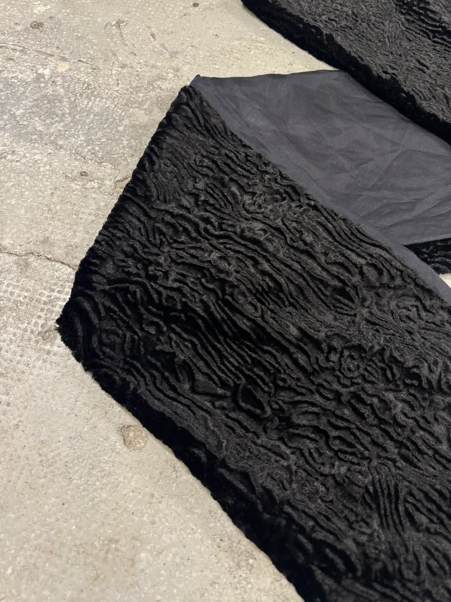 2000s Emporio Armani Black Silk Hybrid Scarf - Image 4