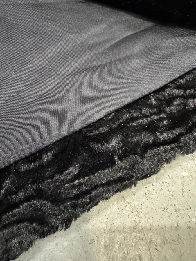 2000s Emporio Armani Black Silk Hybrid Scarf - Image 5