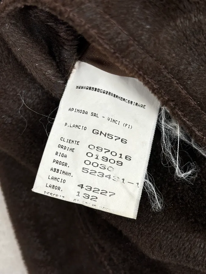 2000s Emporio Armani Brown Faux Fur Double-Breasted Jacket - Image 12