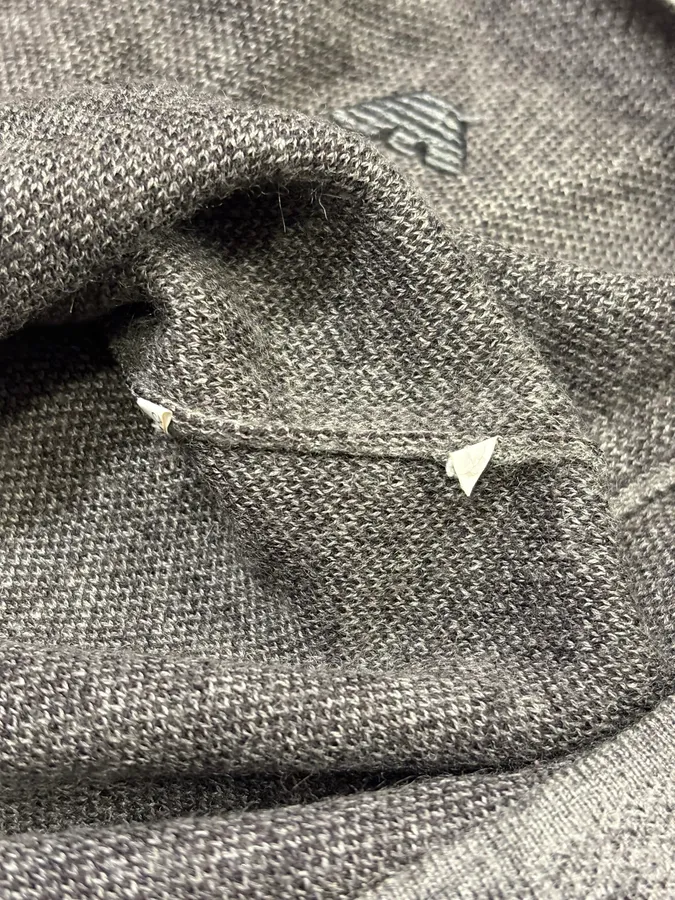 2000s Emporio Armani Gradient Black Grey Sweater - Image 8