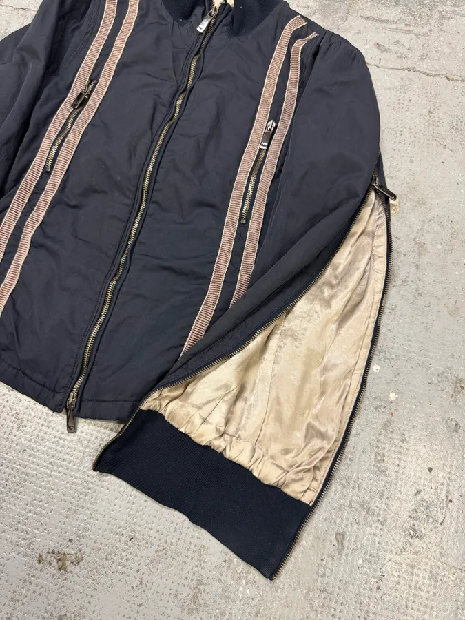 2000s Emporio Armani Navy Multi Zips Racing Jacket - Image 11
