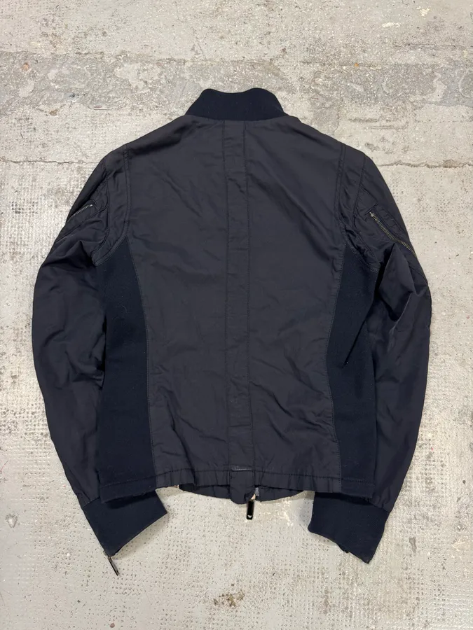 2000s Emporio Armani Navy Multi Zips Racing Jacket - Image 6