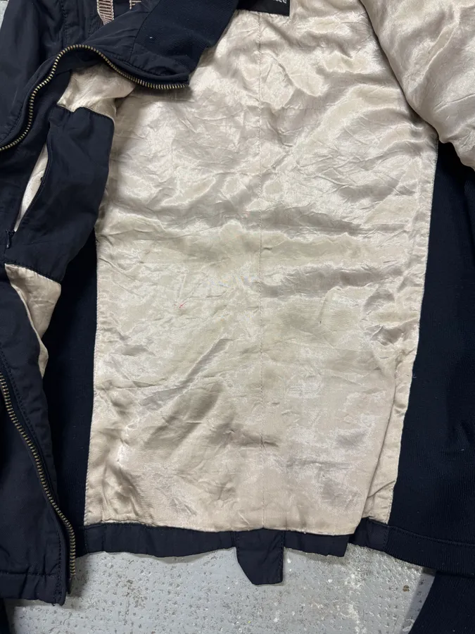 2000s Emporio Armani Navy Multi Zips Racing Jacket - Image 9