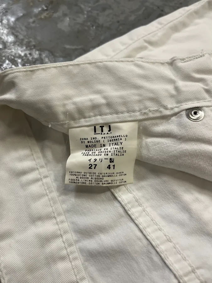 2000s Gianfranco Ferré Eyelet White Pants - Image 8