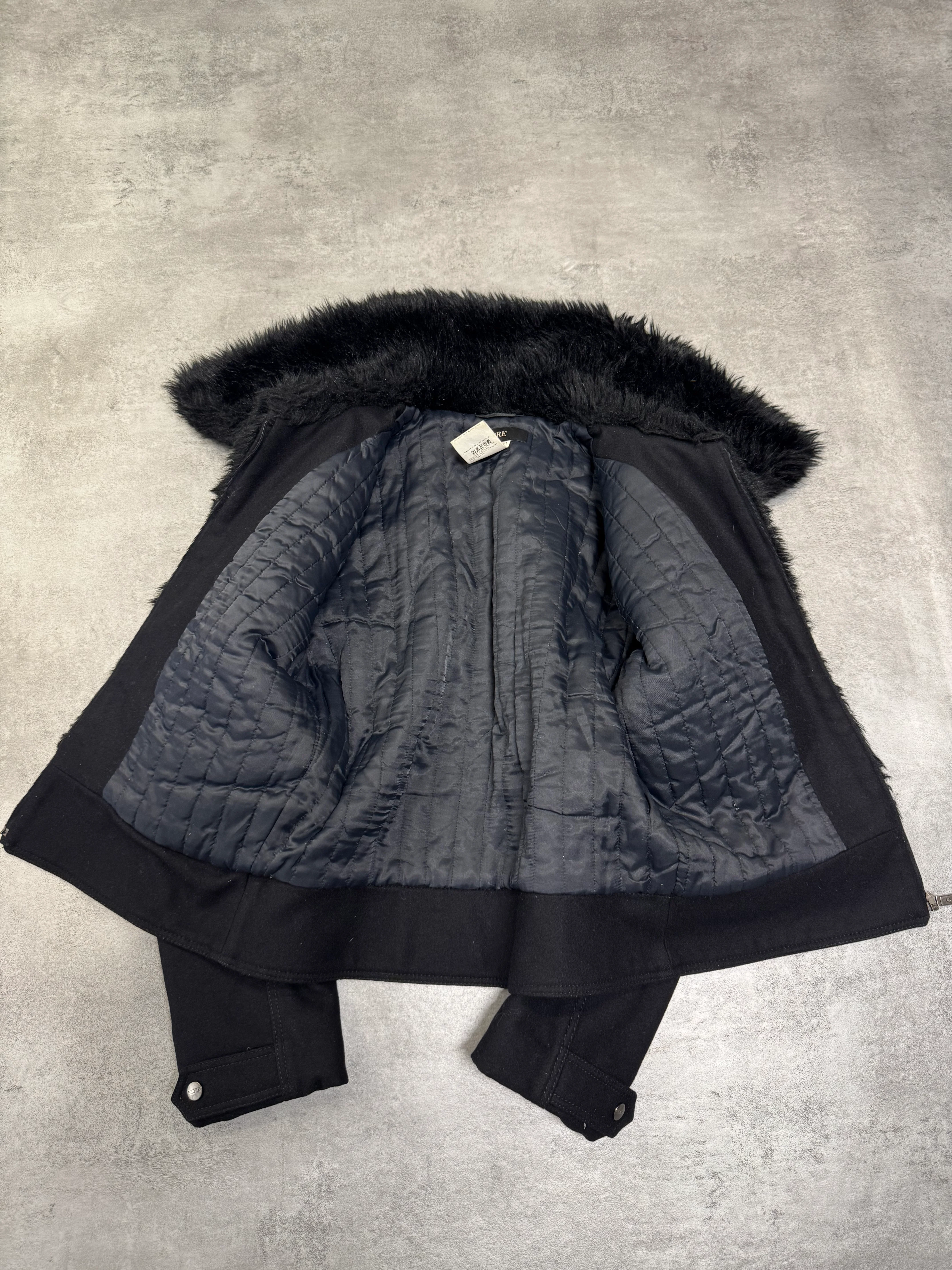 2000s Gianfranco Ferré Faux-Fur Black Jacket - Image 4