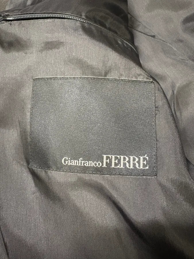 2000s Gianfranco Ferré Futuristic Biker Black Leather Jacket - Image 11