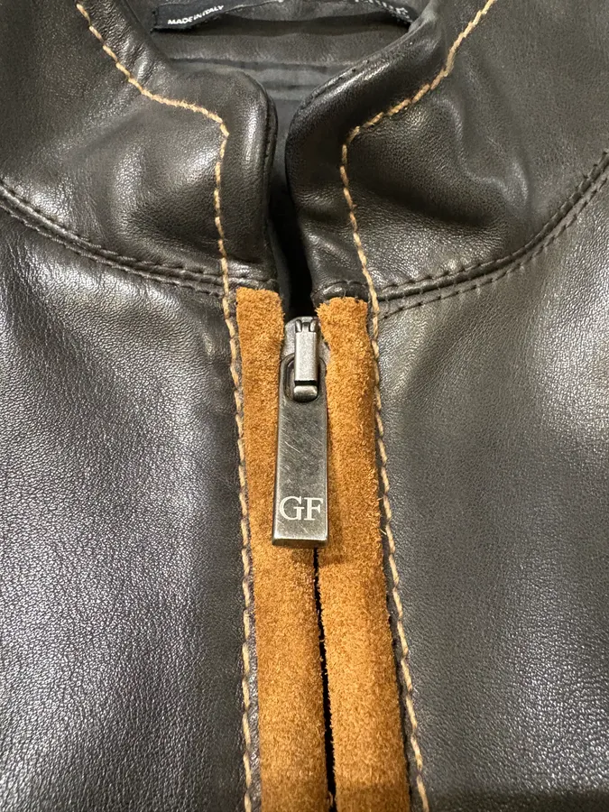 2000s Gianfranco Ferré Futuristic Biker Black Leather Jacket - Image 9