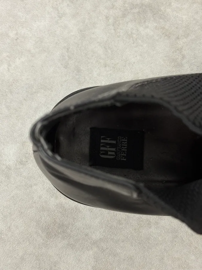 2000s Gianfranco Ferré Black Leather Boots - Image 9