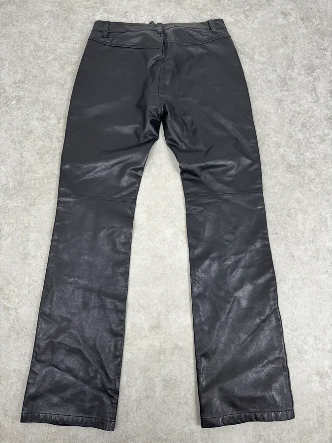 2000s Gianfranco Ferré Black Leather Pants - Image 5