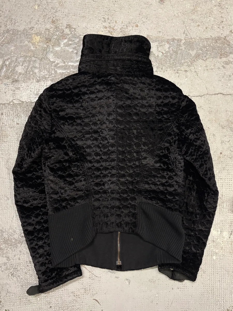 2000s Gianfranco Ferré Black Textured Hybrid Black Jacket - Image 7