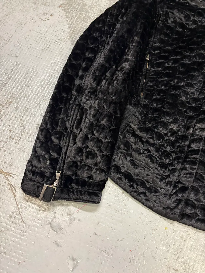 2000s Gianfranco Ferré Black Textured Hybrid Black Jacket - Image 9