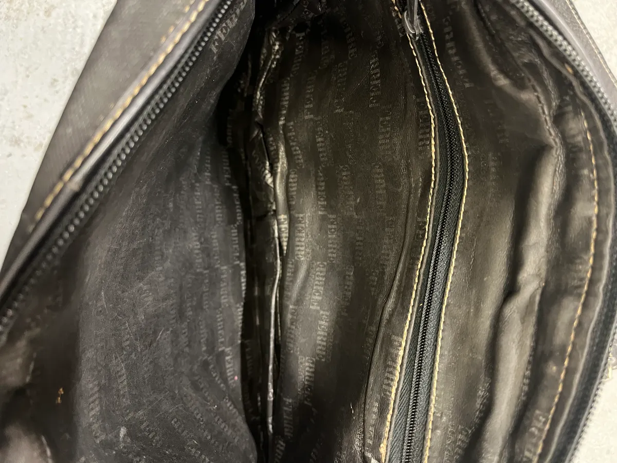 2000s Gianfranco Ferré Brown Crocodile Leather Canva Shoulder Bag - Image 8