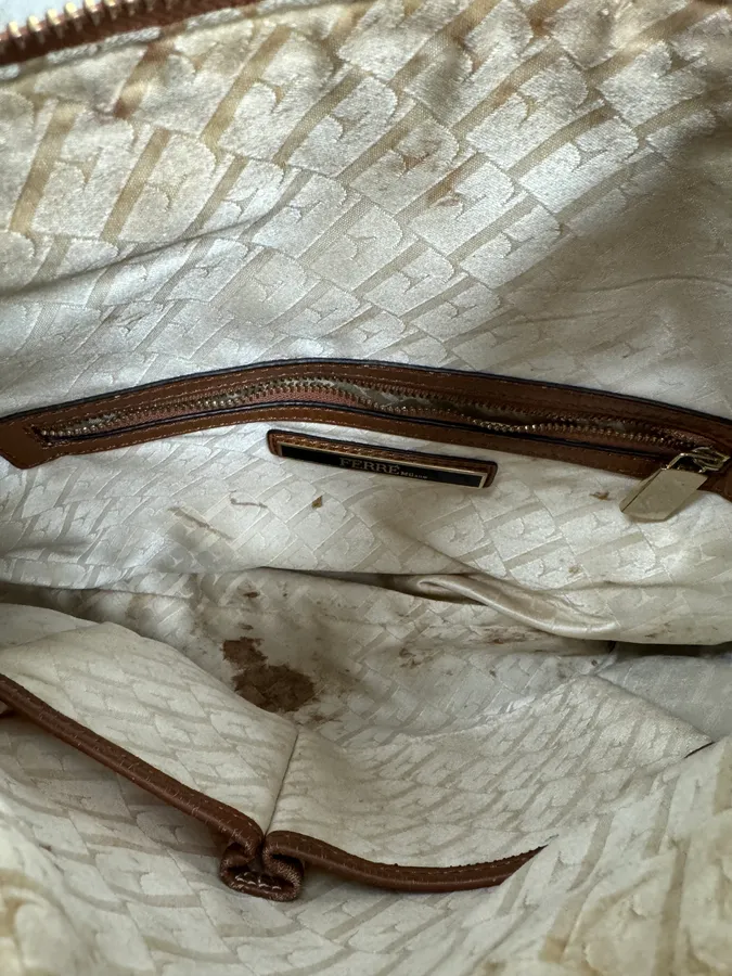 2000s Gianfranco Ferré Brown Woven Gradient Handle Bag - Image 10
