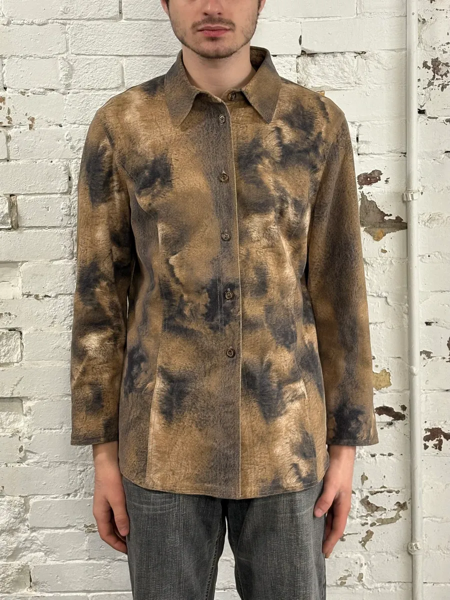 2000s Gianfranco Ferré Fur Effect Shirt - Image 2