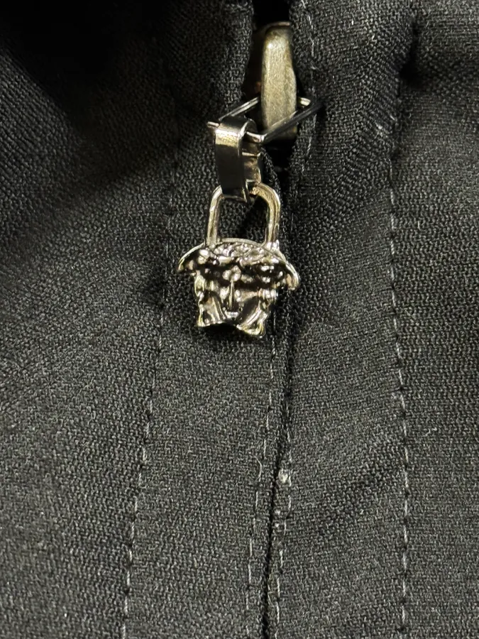 2000s Gianni Versace Black Minimalist Jacket - Image 8