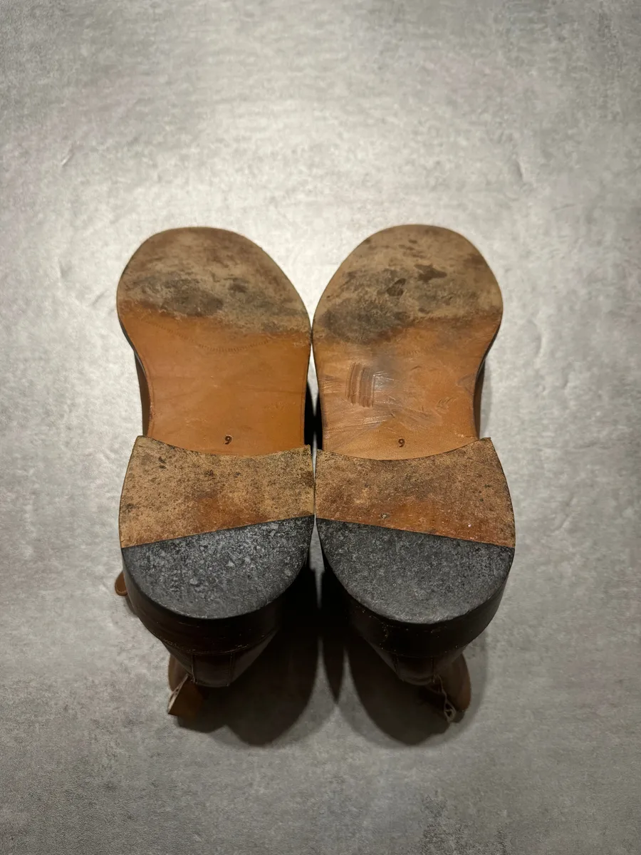 2000s Giorgio Armani Brown Italian Leather Boots - Image 5