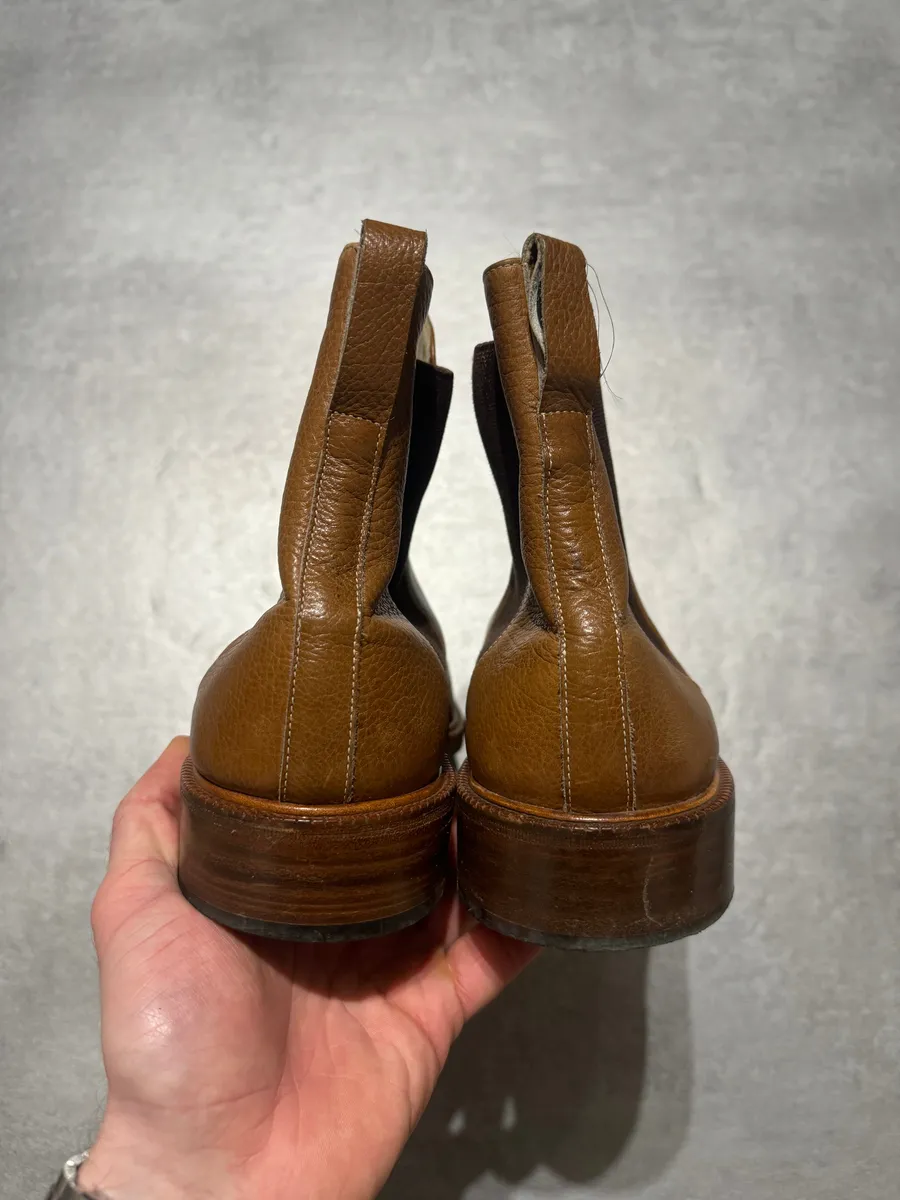2000s Giorgio Armani Brown Italian Leather Boots - Image 6