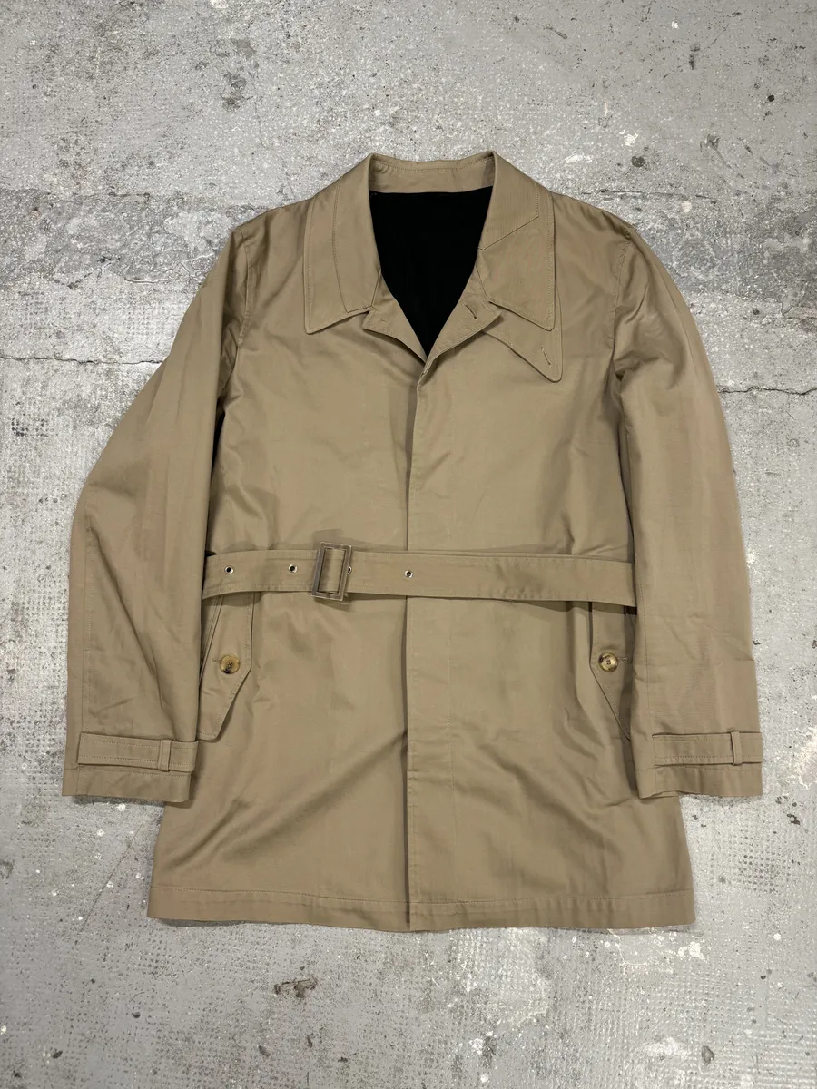 2000s Givenchy Beige Short Trench Belted Jacket