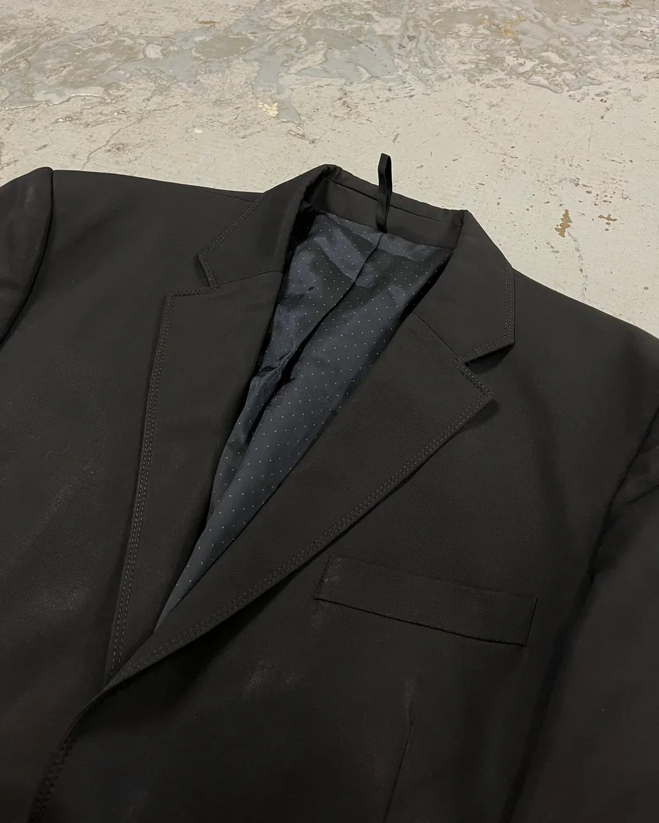 2000s Givenchy Black Wool Classy Blazer Jacket - Image 5