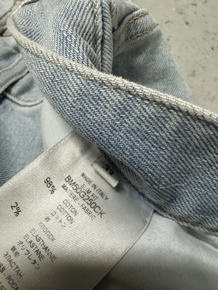 2000s Givenchy Blue Distressed Slim Denim Jeans - Image 9