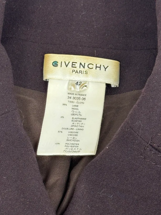 2000s Givenchy Mauve Purple Asymmetrical Jacket - Image 11