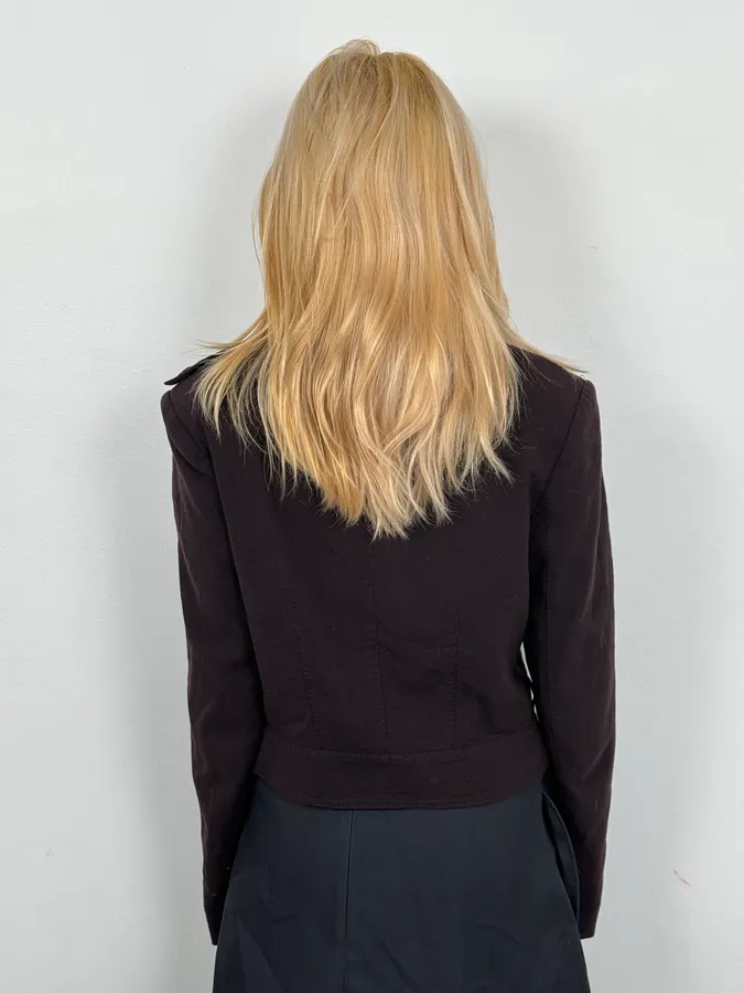 2000s Givenchy Mauve Purple Asymmetrical Jacket - Image 3